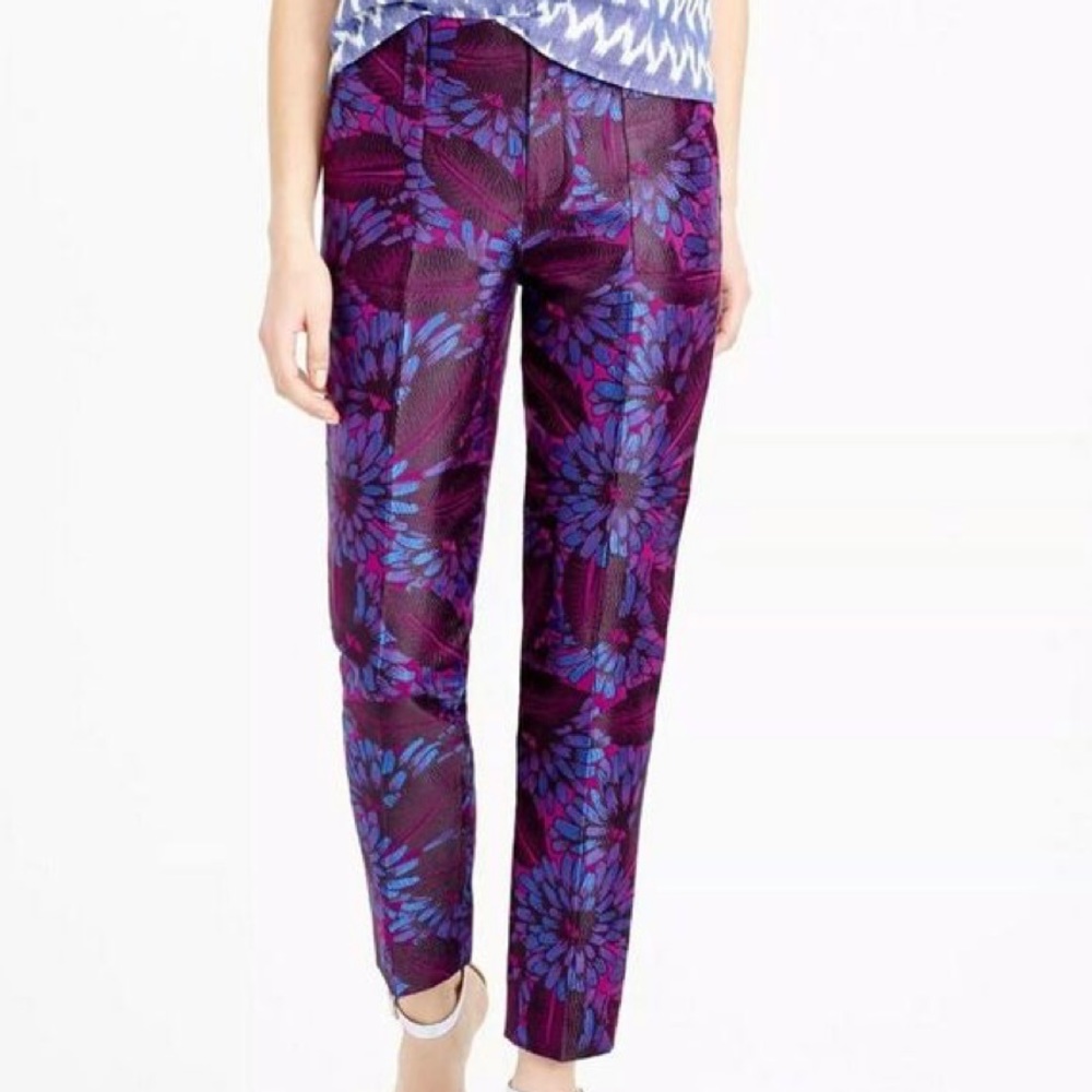 J. Crew Sz 6 garden pant midnight floral